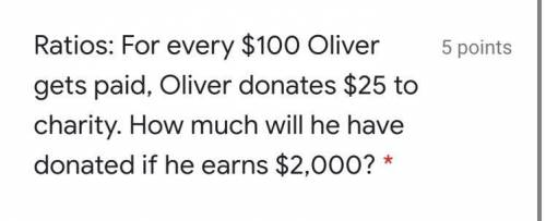 How much will he have donated if he earns $2,000