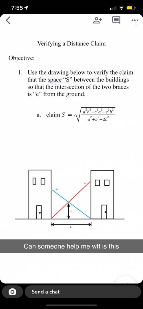 verifying a distance claim use the drawing below to verify the claim that space S between the bui