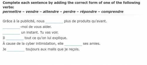 Can someone help me with this french activity I RLLY NEED HELP AHH