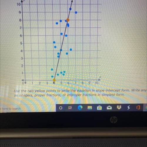 What is the equation of the trend line in the scatter plot?