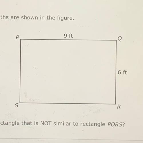 VOTING BRAINLIEST 10 POINTS! Rectangle PQRS and its side lengths are shown in the figure.

Which s
