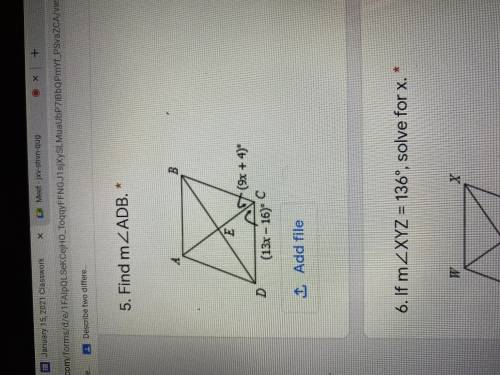 If each quadrilateral is a rhombus, find the missing measure. Find M
