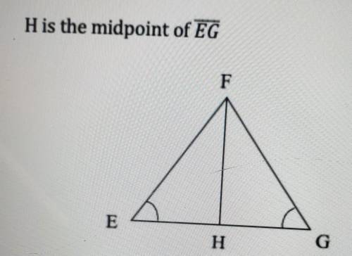 What congruence rule does the triangle follow? Please write the congruence statement triangle EFH i