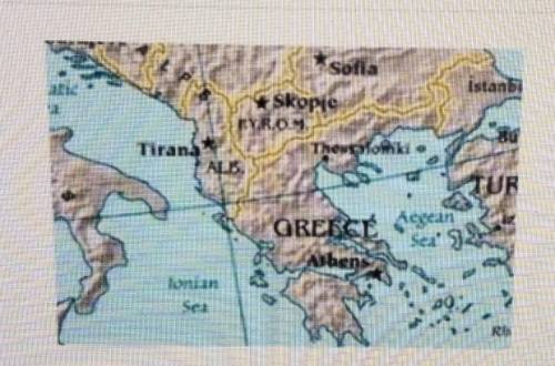 Based on this map, one could expect Greece to have an economy in which a major activity is A farmin