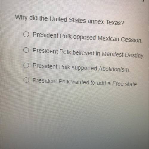 Why did the United States annex Texas?