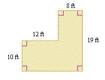 The L-shaped room shown is to be carpeted with carpet that costs $3.89 per square foot. What will b