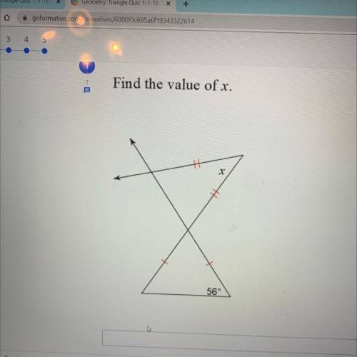 Find the value of x
help asap
