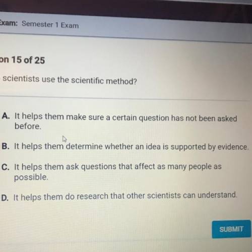 Why do scientist use the scientific method