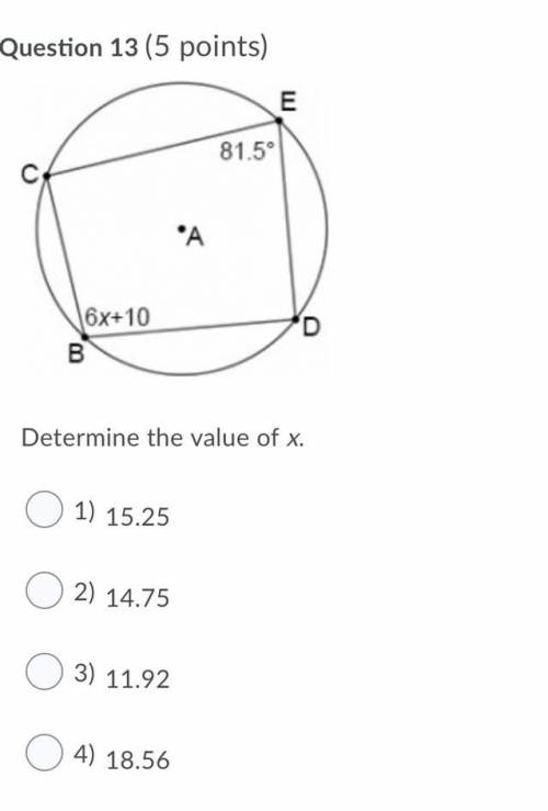 Determine the value of x.