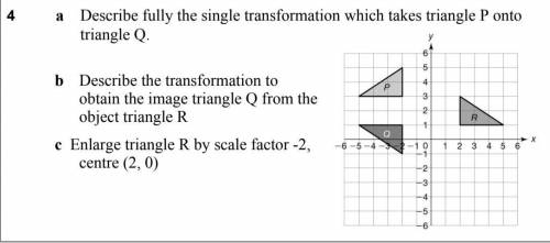 Can anyone help with these maths questions about transformations please?