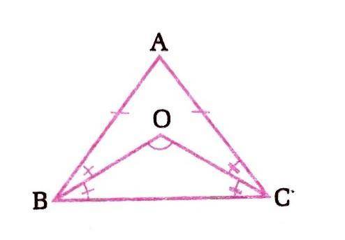 In the adjoining figure , ABC is an isosceles triangle. BO and CO are the bisectors of  ABC and