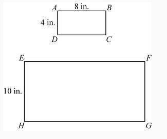 The rectangles shown below are similar.

Which of the following statements is true?
The scale fact
