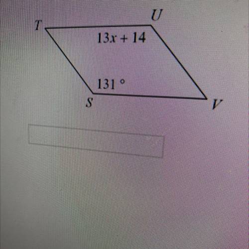 Find the Value of X in the parallelogram.
can someone help me?