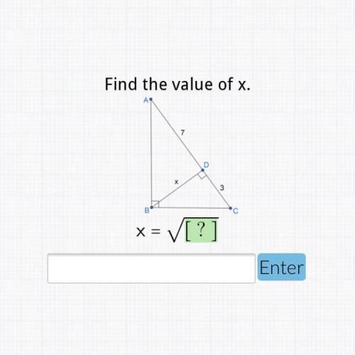 Can somebody help me find the value of x