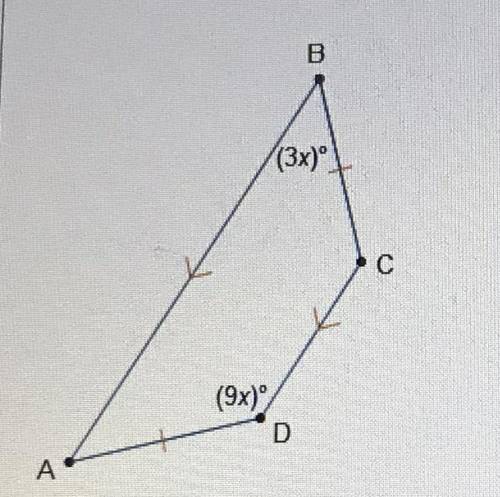 What is the value of x in trapezoid ABCD?
Ox-15
O x-20
O x-45
O x-60