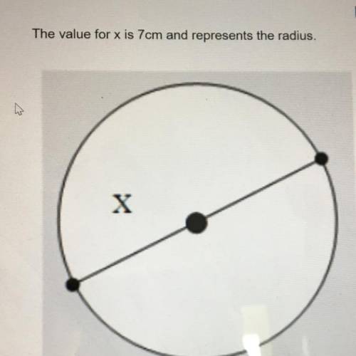 The value of x is 7cm
What’s the EXACT distance around the circle?