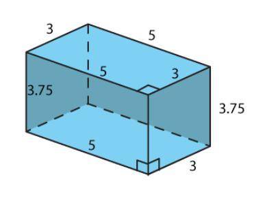 What is the volume of this prism?

A. 11.8 cubic units
B. 31.5 cubic units
C. 56.3 cubic units
D.