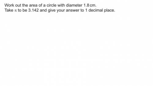 Please answer the diameter of a circle question
photo attached