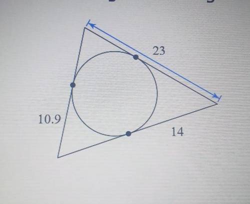 HELP Geometry marking brainlet correct answers only

Find the perimeter of the triangle. Assume th