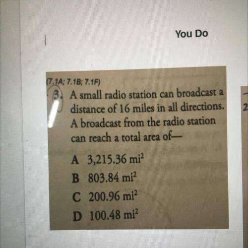 A small radio station can broadcast a

distance of 16 miles in all directions.
A broadcast from th