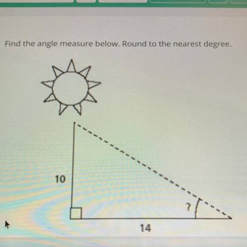 Find the angle measure below. Round to the nearest degree.
