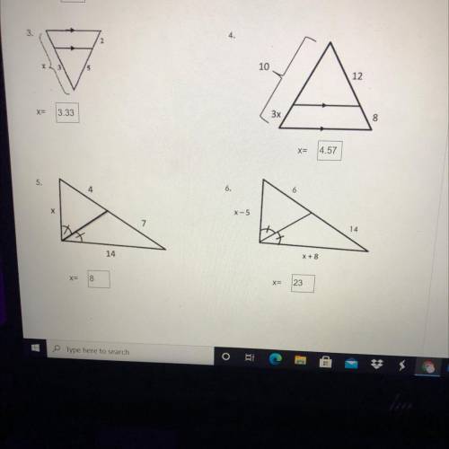 Could someone help me with #3, #4 and #6? 
The answers i put are wrong i need help!