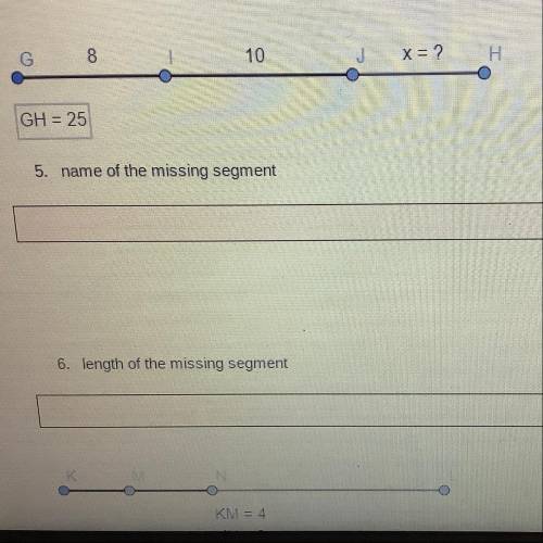 1. Name of the missing segment.
2. Length of the missing segment.