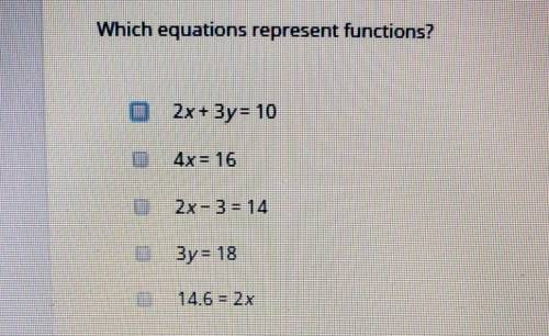 Which equations represent functions?
