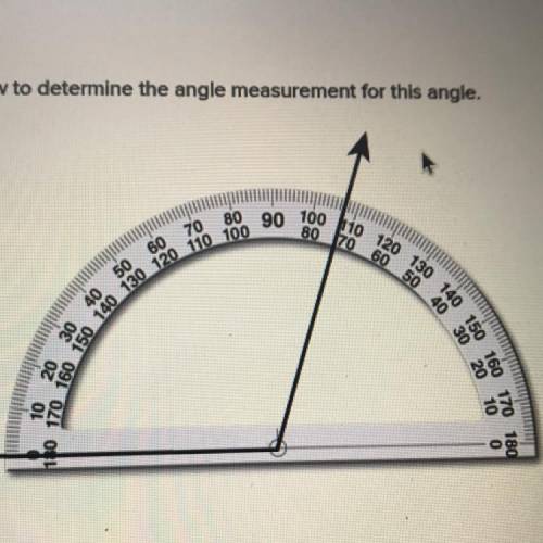 QUICK 50 POINTS

In complete sentences, explain how to determine the angle measurement for th