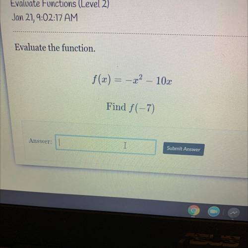F(x) = –22 – 10x
I need help with solving this problem