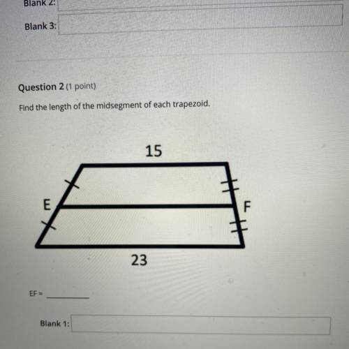 Find the length of the midsegment of each trapezoid.
PLEASE HELP