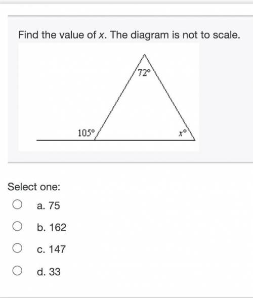 (2) Find the value of x. The diagram is not to scale.