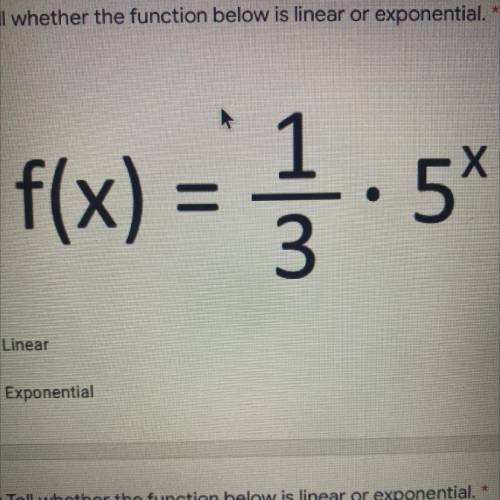 HELP
is it linear or exponential