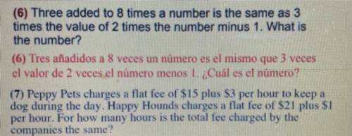 Please only the ones in English please help by 2 when o need to turn it in