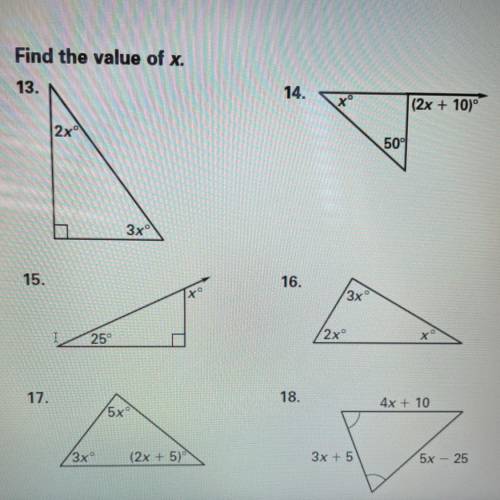 Please help me find the value of x.