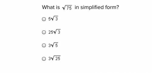 What is the square root of 75 in simplified form?