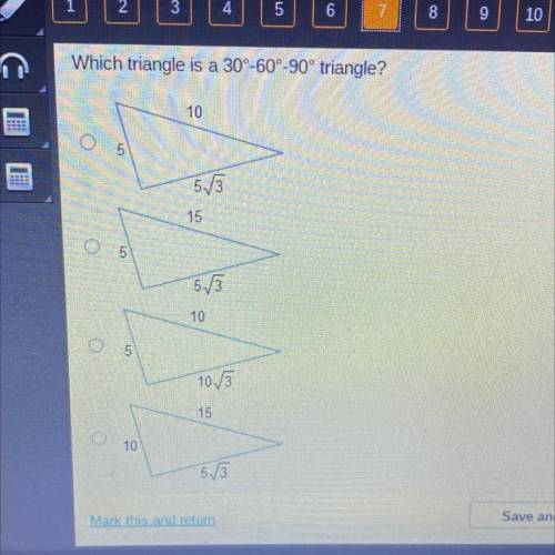 PLEASE HELP (PICTURE INCLUDED)

Which triangle is a 30°-60°-90° triangle?
25 POINTS