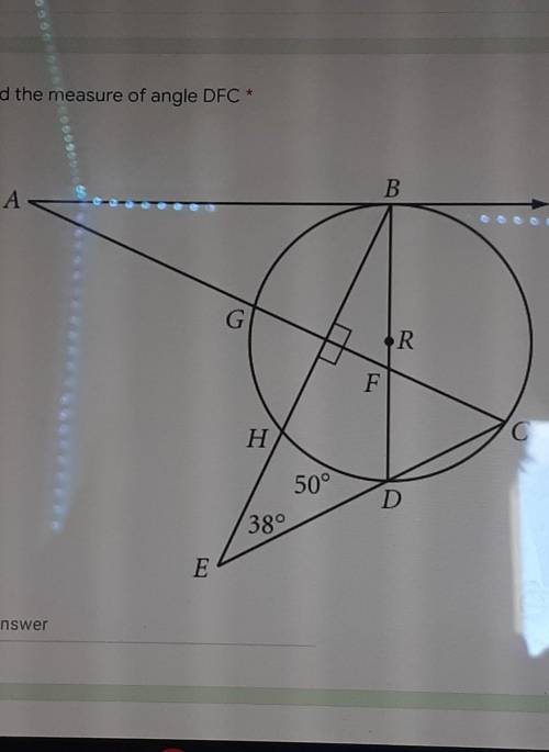 Find the measure of angle DFC
