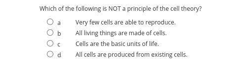 Which of the following is NOT a principle of the cell theory?