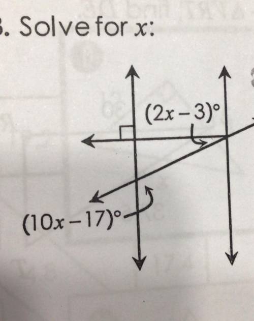 Solve for x. Show work if you can pleaseeeee