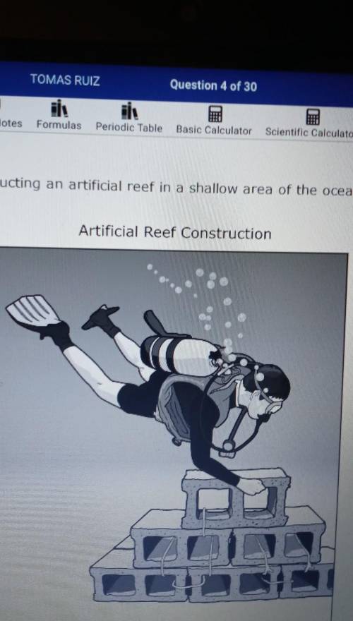 An artificial reef is intended to affect the ocean ecosystem by A removing pollution from the water