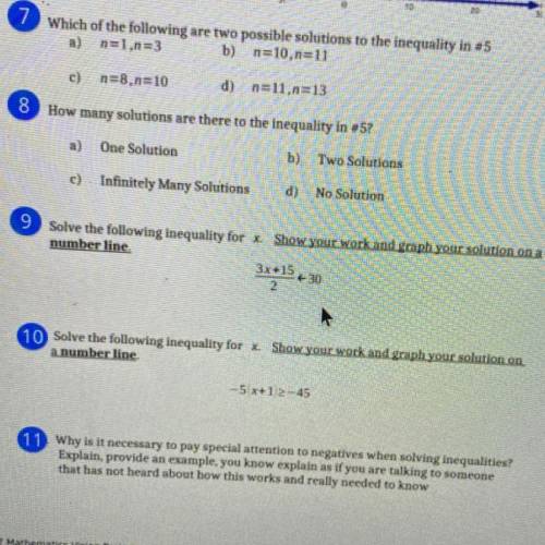 Can someone please explain how to do number 9.