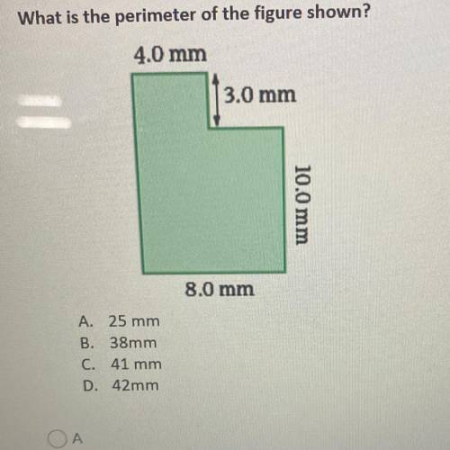 WILL MARK BRAINLIEST What is the perimeter of the figure shown?