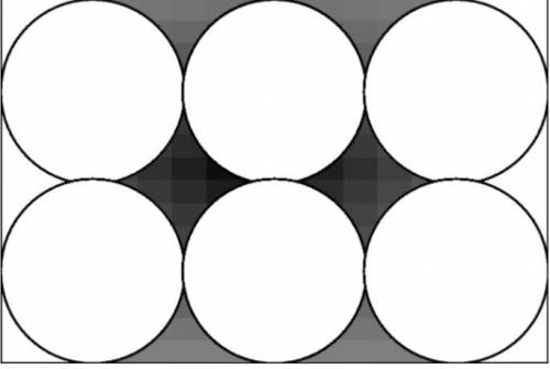 each of the circles in the rectangle below is 6 cm. what is the area of the shaded portion of this