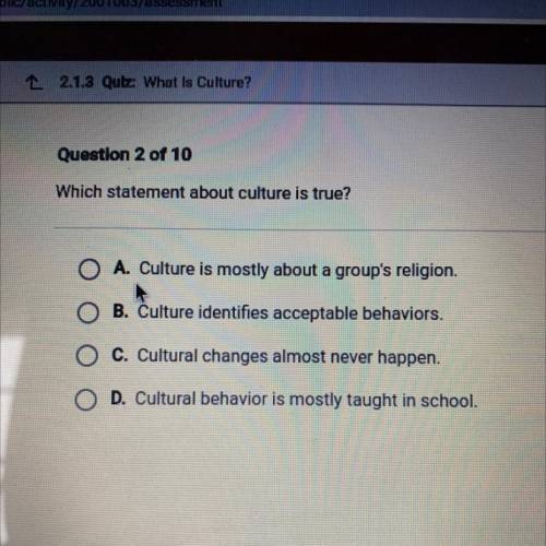 Which statement about culture is true?
