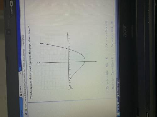 Which equations choice could represent the graph show below?