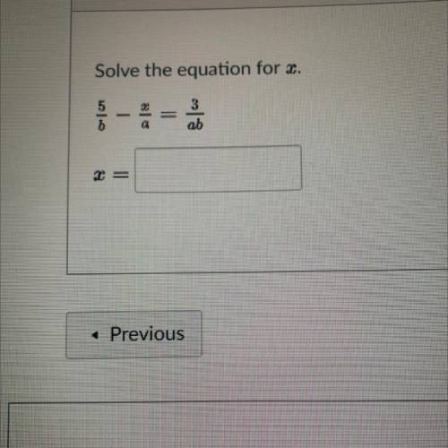 Solve the equation for 2.
.