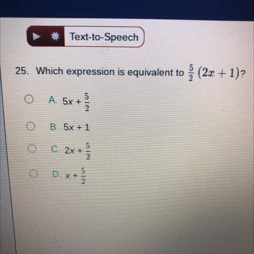 Which expression is equivalent to
(2x + 1)?
