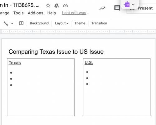 Texas issue to us issue 3 reasons each