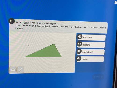 Which best describes the triangle
